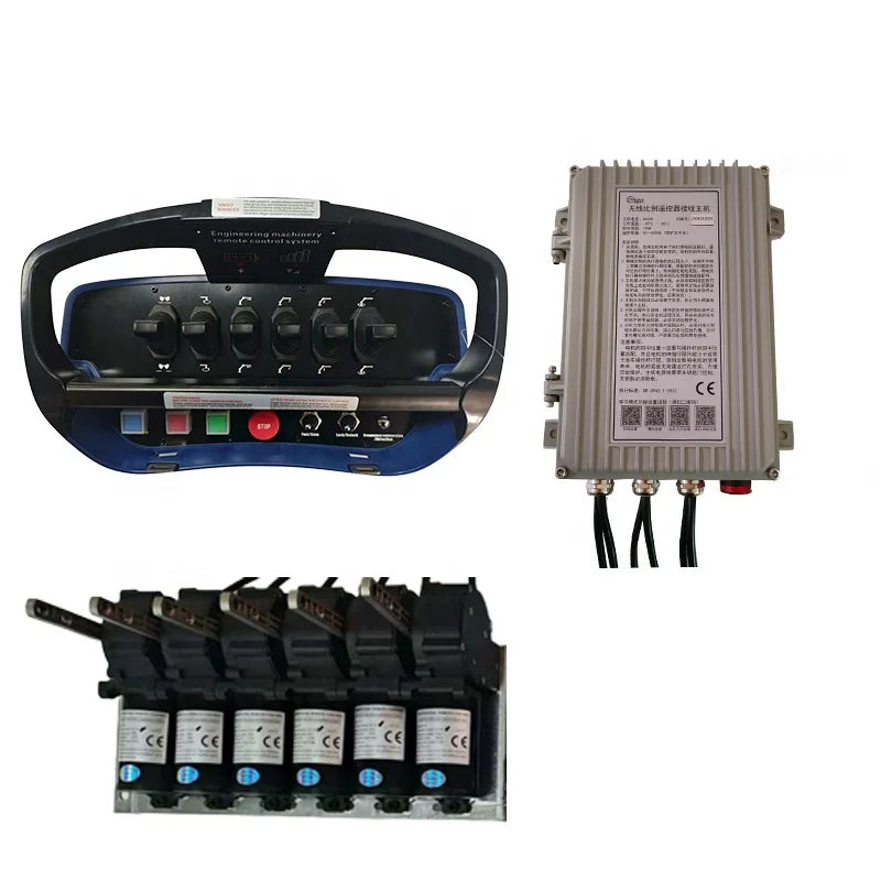 Crane Remote Control with 6 Joystick Functions, Waterproof, 12V/24V, Metal Construction