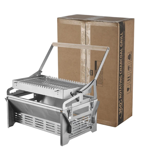 VTX-1071141 WELAND Camping Picnic Charcoal Rotating Bbq Grill Fold Easy Flip Grid Flippin' Flipping Grate Blaze Kitchen Home