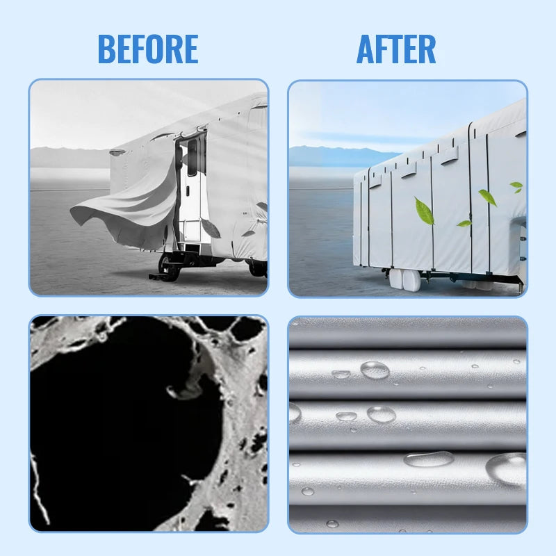 Lightweight Waterproof RV Cover for Campers - Durable Oxford Fabric, Mold & Condensation Protection, Outdoor Use