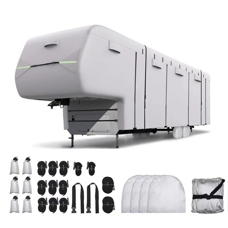 Lightweight Waterproof RV Cover for Campers - Durable Oxford Fabric, Mold & Condensation Protection, Outdoor Use
