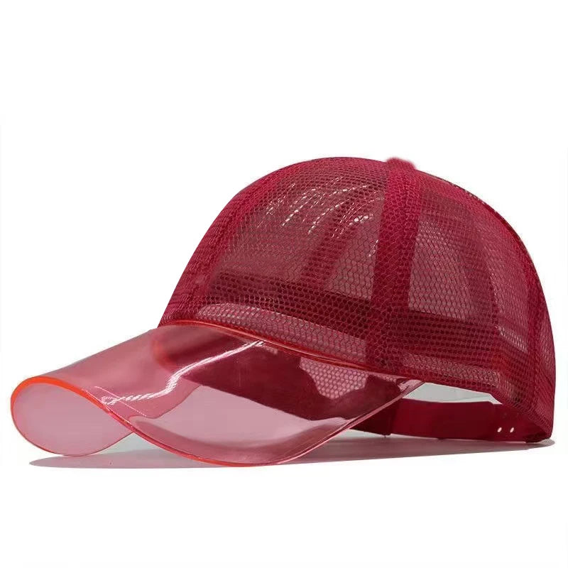 Lightweight UV Protection Waterproof Sports Cap for Adults, 5-Panel Design, Breathable TPU Nylon Mesh Sun Hat for Outdoor Activities