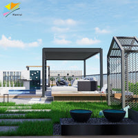 VTX-3019941 5x4 Electrique Motorisée Démontable Aluminium Bioclimatica Bioclimatique Pergola Outdoor Hurricane Proof Home Decor