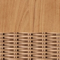 VTX-3183781 NUSA Modern Design Fields Cane Chair Teak Rattan Lounge Outdoor Fabric Cushion Living Room Home Furniture Armchair