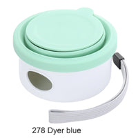 VTX-7809829 Portable Silicone Dog Bowl Rounded Shape Waterproof Manual Travel Food Water Feeder Includes Poop Bag Outdoor Use