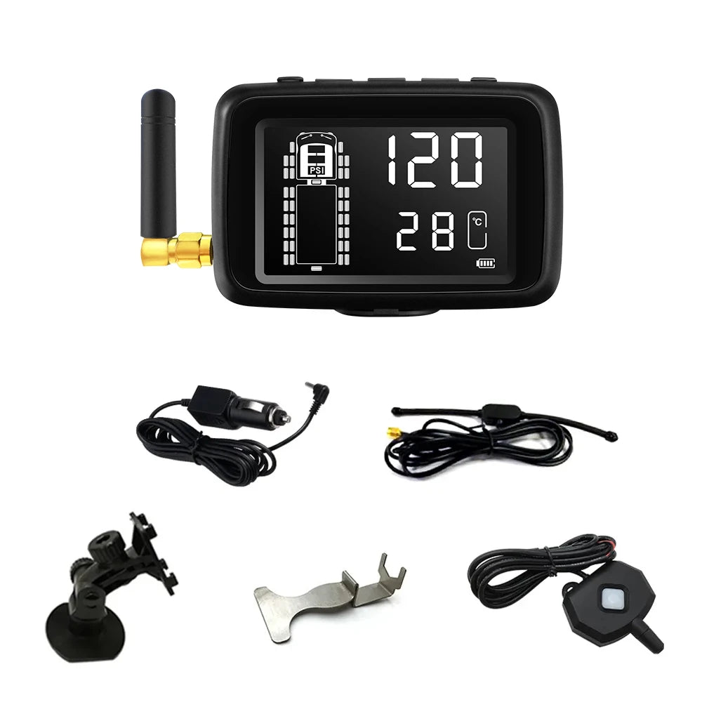 Truck RV Bus Tire Pressure Monitoring System with External Sensors, Model 901RV, Compatible with Toyota Truck and Volkswagen, 199 psi