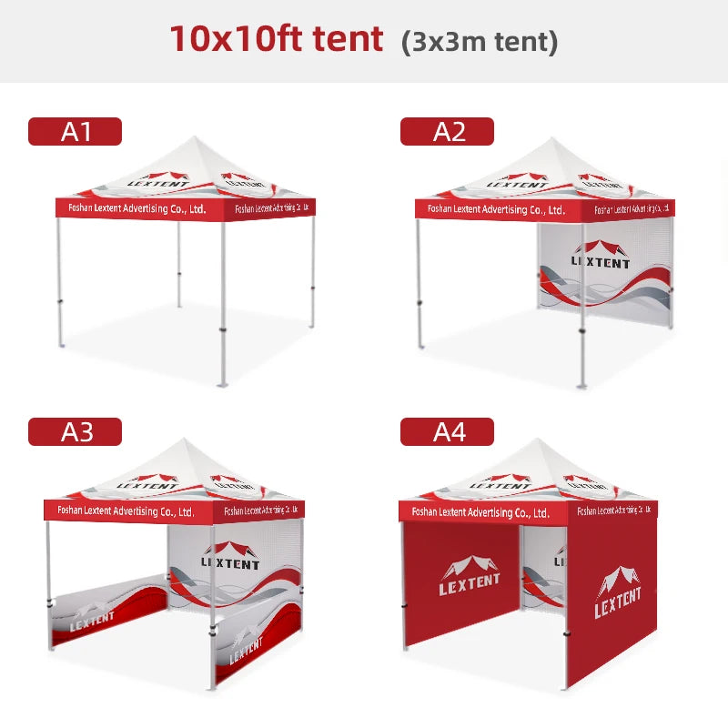 Durable Aluminum 10x10 Outdoor Trade Show Canopy Tent with Custom Logo Print