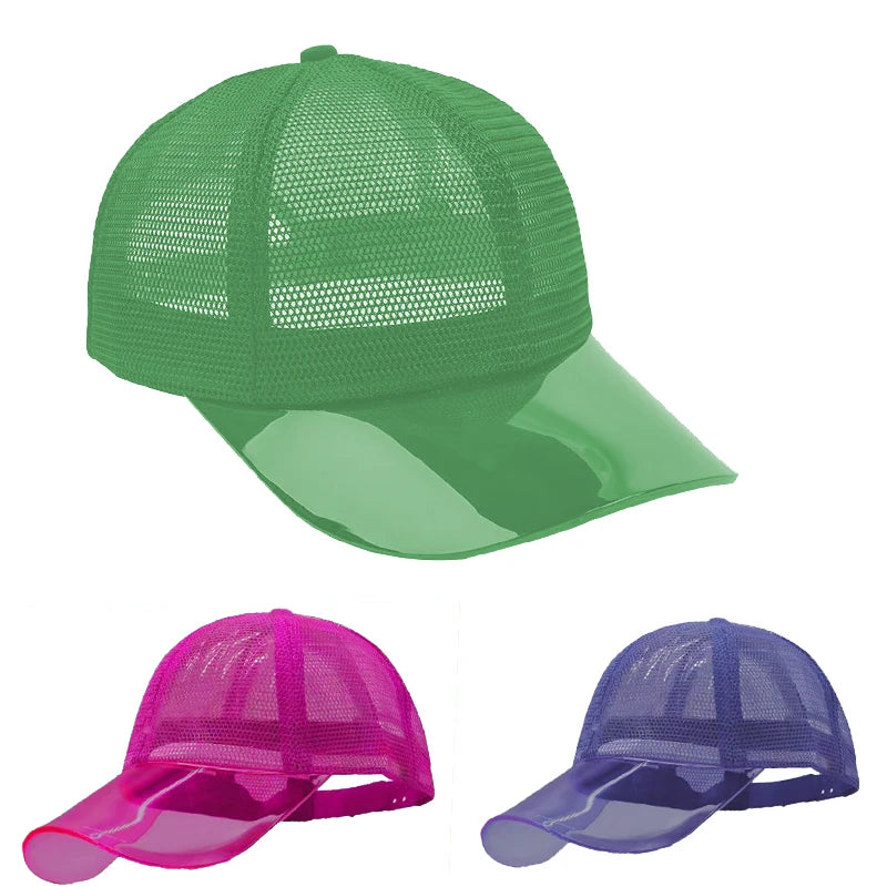 Lightweight UV Protection Waterproof Sports Cap for Adults, 5-Panel Design, Breathable TPU Nylon Mesh Sun Hat for Outdoor Activities