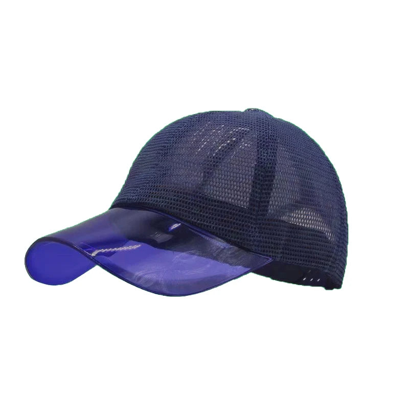 Lightweight UV Protection Waterproof Sports Cap for Adults, 5-Panel Design, Breathable TPU Nylon Mesh Sun Hat for Outdoor Activities