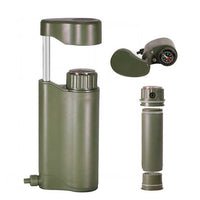 VTX-5908901 Portable Outdoor Hand Pump Camping Water Filter Purifier Booster Replaceable Carbon 0.01 Micron Hiking Travel Picnic