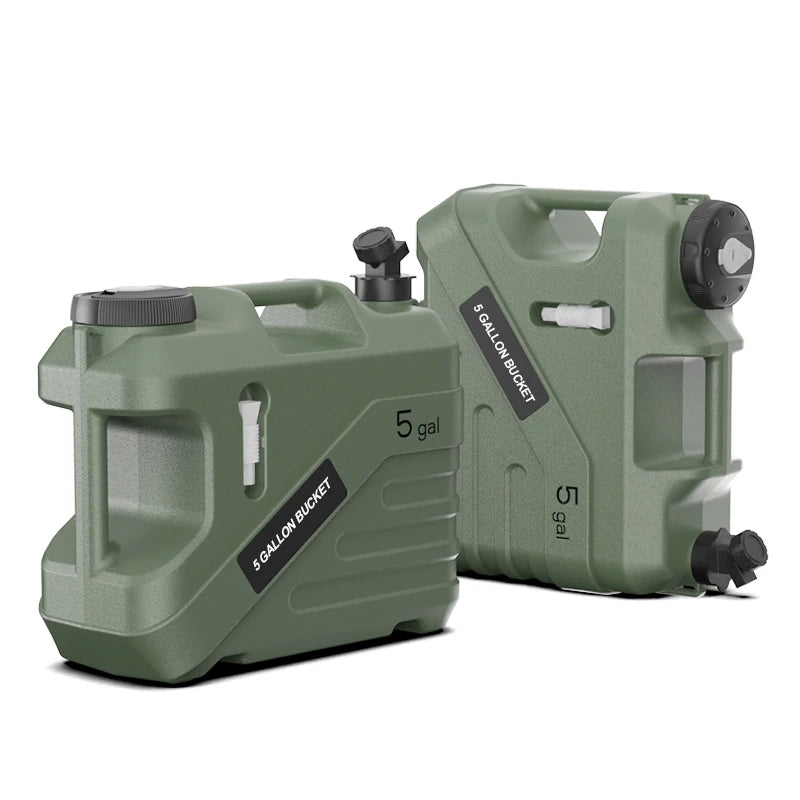 19 Liter Portable Outdoor Water Container with Spigot for Camping and Hiking