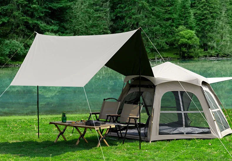 Automatic Outdoor Camping Tent for 3-4 People, Waterproof, Portable, Quick Opening, Four-Season Use