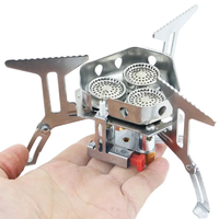 Portable Mini Outdoor Camping Gas Stove Stainless Steel Fold