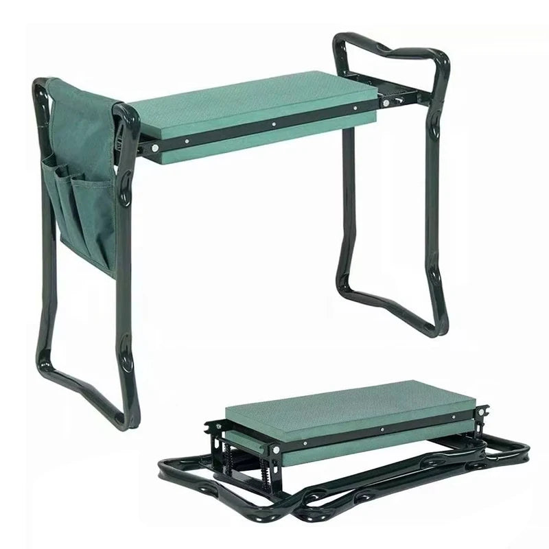 VTX-1643685 Foldable Metal Eco-friendly Outdoor Garden Kneeler Seat Tools Tool Kit Galvanized Steel, Metal 23.6 x 10.6 x 19.3 in
