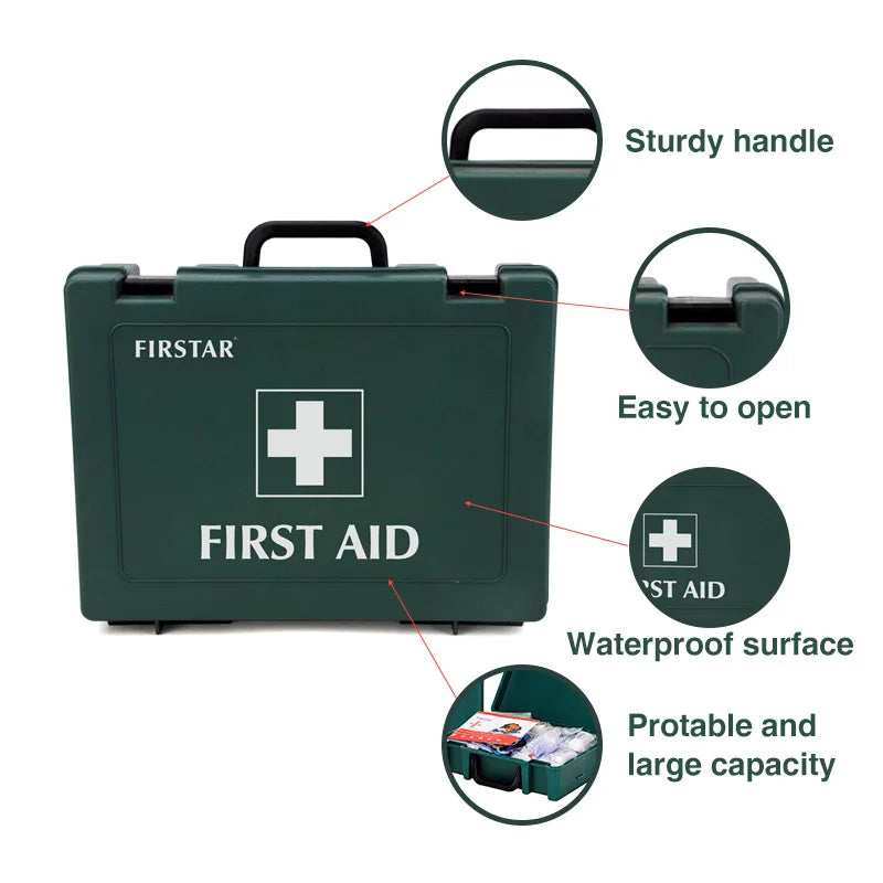 Large British First Aid Kit Basic Emergency Devices CE Certified Waterproof PP Material 35x26.5x10cm