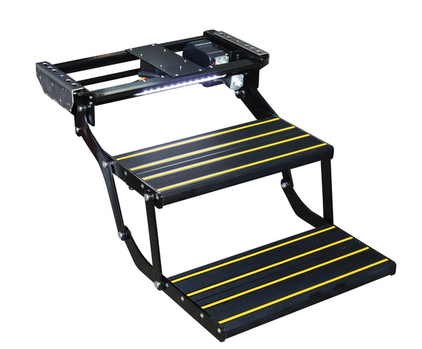 VTX-0922789 Manual Electrical RV Step Aluminum Alloy Double Ladder Telescopic Folding Entry Stair Fit Camper Home Decor Gifting