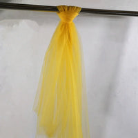 Swiss Dot Tulle Chair Sashes Organza Chair Back Bow Sheer Ya