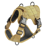 VTX-3169701 Tactical Dog Vest Harness Removable Backpack Heavy Duty No-Pull Military Training Saddlebag Hiking Outdoor Camping