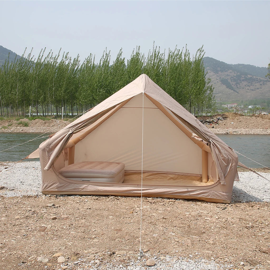 Large Skylight Inflatable Tent for 3-4 Persons, Waterproof Oxford Fabric, Quick Setup, UV-Resistant, Portable for Camping and Outdoor Activities
