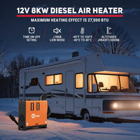 VTX-4330661 OGMIE well-made Full Set Parking Air Heater 12V 24V AC System Conditioner Fan Gasoline Caravan Truck Diesel Heating