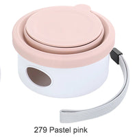 VTX-7809829 Portable Silicone Dog Bowl Rounded Shape Waterproof Manual Travel Food Water Feeder Includes Poop Bag Outdoor Use