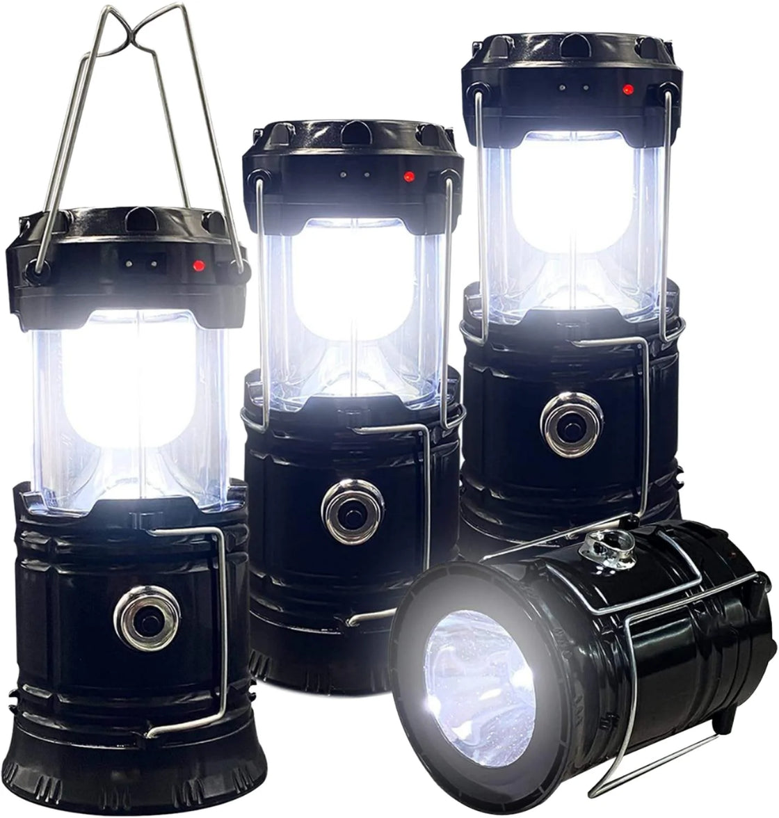 3-in-1 Solar Camping Light USB Rechargeable LED Lantern Flashlight Power Bank IP44 Rated