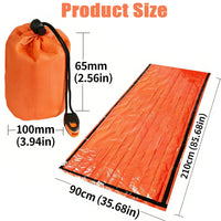 VTX-2250789 All Season Waterproof Mylar Emergency Sleeping Bag Thermal Aluminum Foil Bivy Sack Ultralight Outdoor Survival Camping