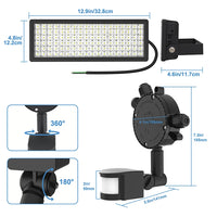 VTX-2299045 Flood Lights Outdoor Motion Sensor 100W LED Light Dusk to Dawn Security PIR Garden Yard Aluminum Alloy Lightweight