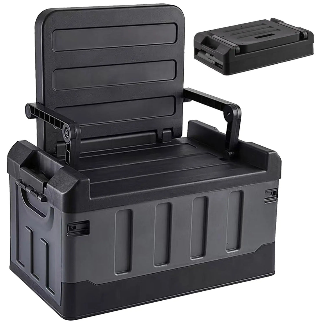 Multifunctional Foldable Outdoor Camping Storage Box - Durable PP Material, Rectangle Shape, 58x34x34cm