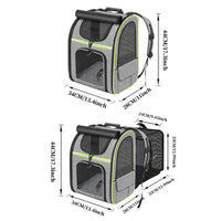 VTX-3746213 Cat & Small Dog Outdoor Portable Lightweight Expandable Pet Travel Double-Shoulder Backpack Zipper Closure Home Decor