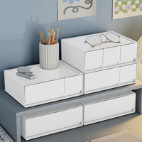 VTX-2775077 Modular Stackable Cosmetic Drawer Organizer Plastic Rectangular Storage Box Modern Simple Design Desktop Vanity