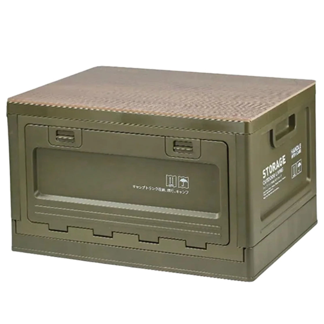 Foldable Portable 27L Camping Storage Box for Outdoor Use, Plastic Beverage and Snack Organizer