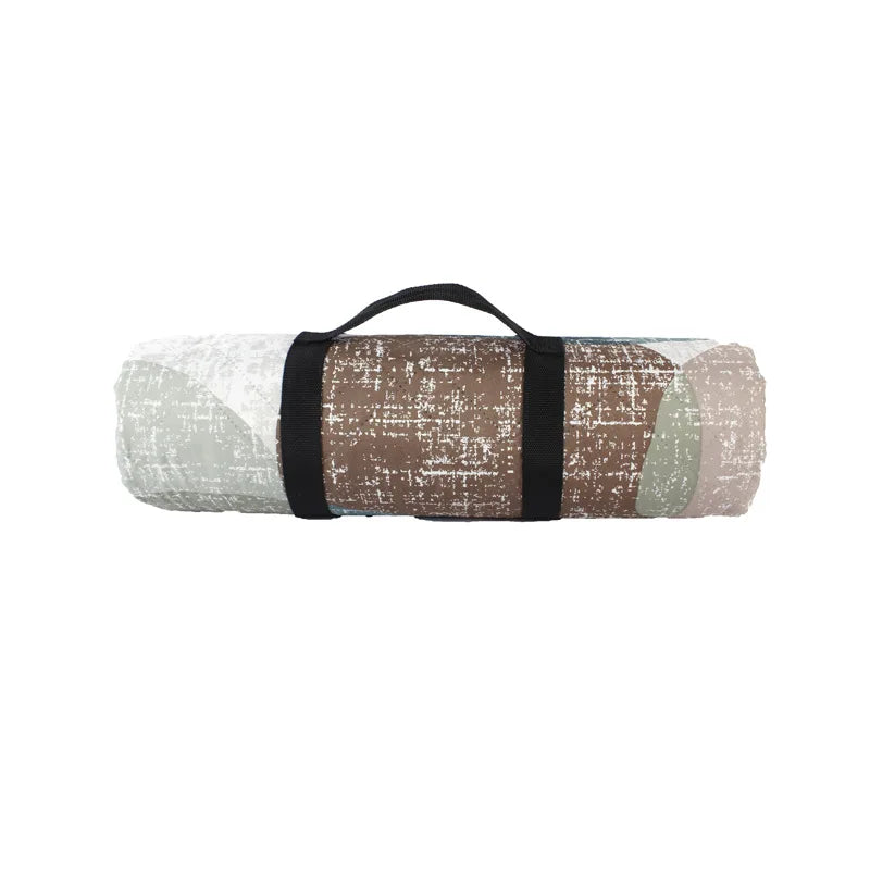 Large Three-Layer Quilted Outdoor Beach Mat, Sand-Proof, Waterproof, Washable Camping Mat for 6-8 People