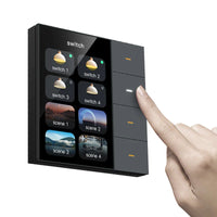 VTX-4002981 Tuya Zigbee Android Smart Home Central Control Panel 4-Gang Touch Screen Plastic Wall Switch Radar Induction Lighting
