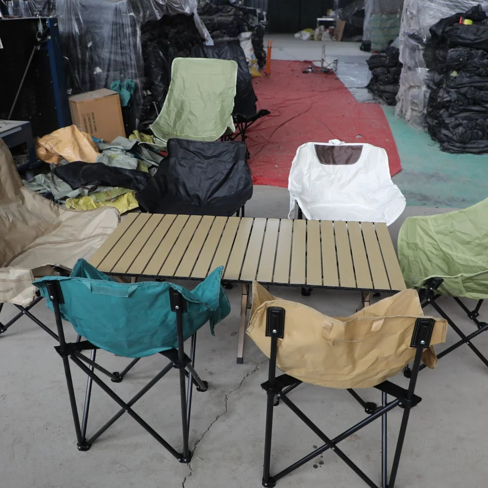 Portable Aluminum Outdoor Furniture Set with Folding Table and Chairs