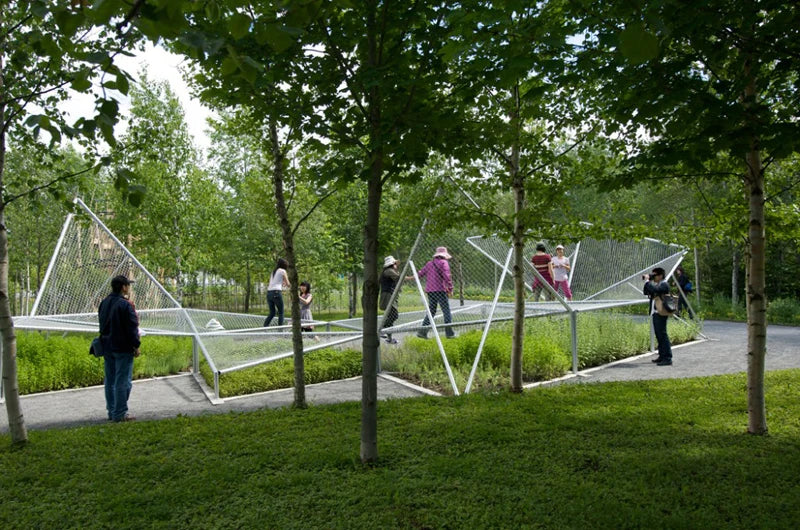 Outdoor Giant Dymaxion Sleep Hammock Leisure Flat Net, L780*W670*H220cm, Polyester, UV Resistant, Powder Coated Steel Frame