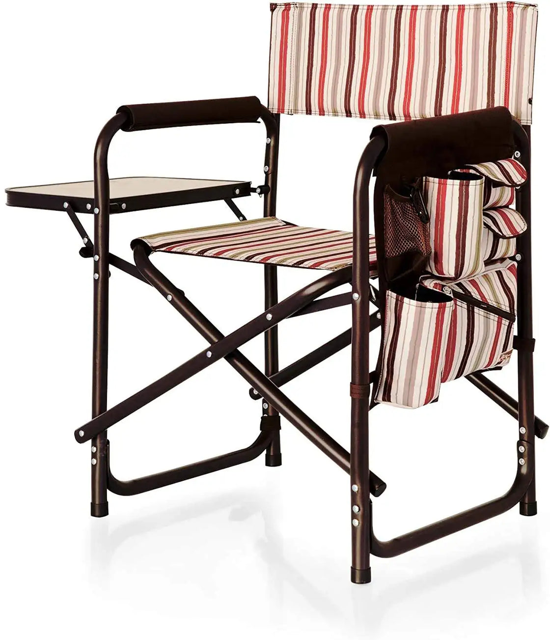 Outdoor Portable Folding Fishing Chair with Side Table, Aluminum Frame, Polyester Fabric, 300lbs Capacity, Custom Color