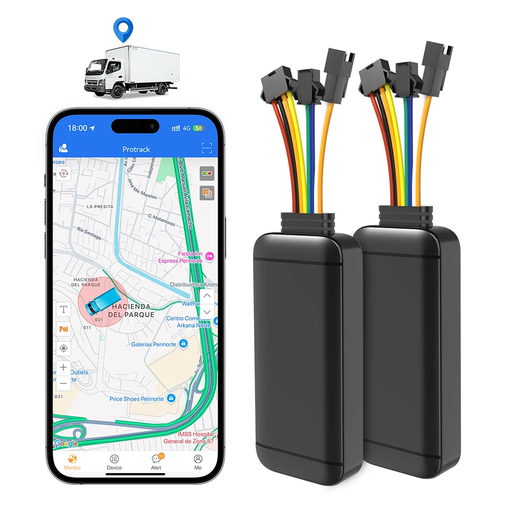 GPS Tracker with Real-Time Location, Engine Cut-Off, Voice Monitoring, and Geofencing for Vehicles and Motorcycles