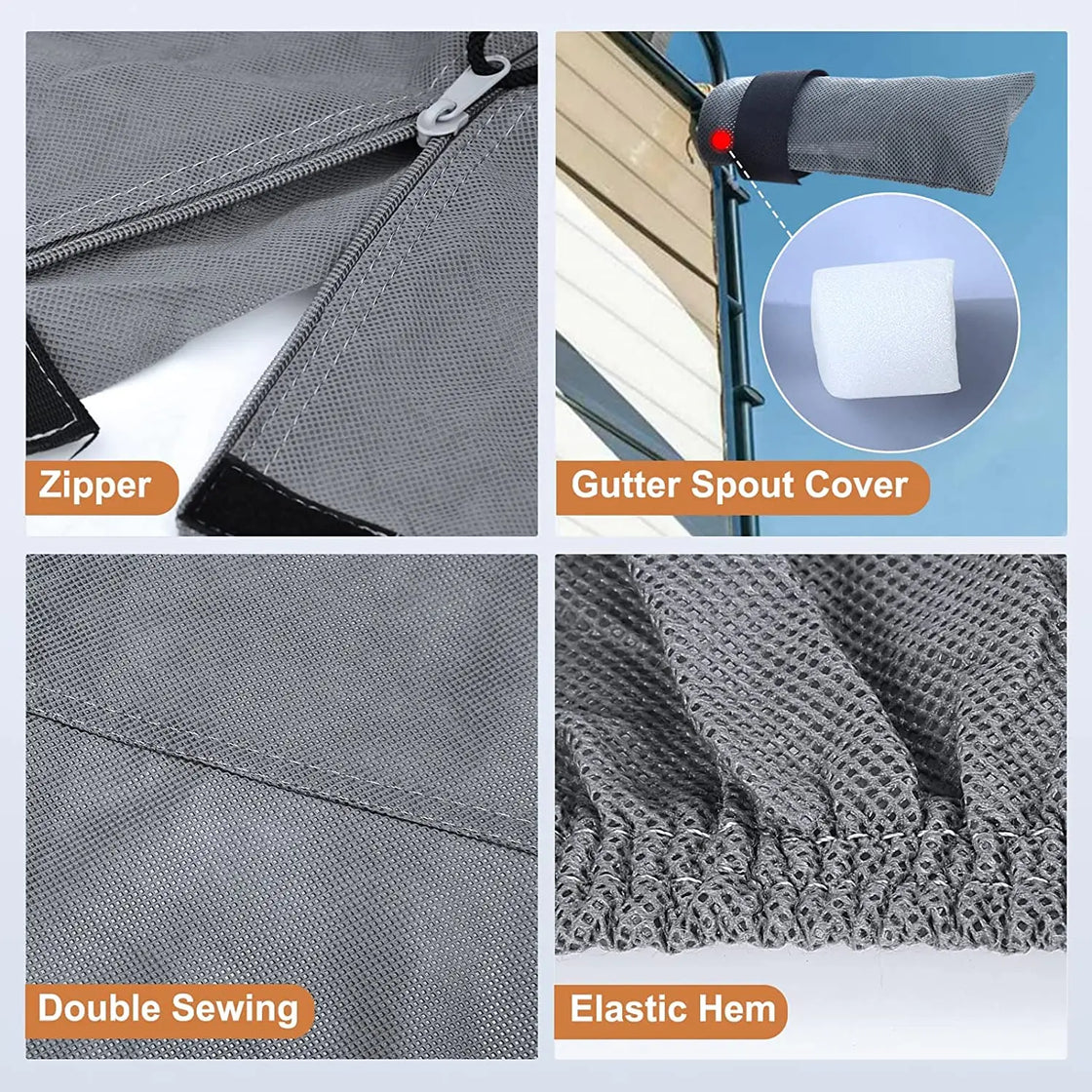 Travel Trailer Cover, 5-Layer Non-Woven Fabric, UV Protection, 246 x 102 x 104 inches
