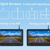 VTX-7940901 Digital Wireless 7 Inch Touch Screen Loop Recording Video DVR Monitor Heavy Duty RV Backup Cameras Night Vision