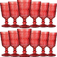 Wholesale OEM Classic Durable Glass Wine Goblet Embossed Des