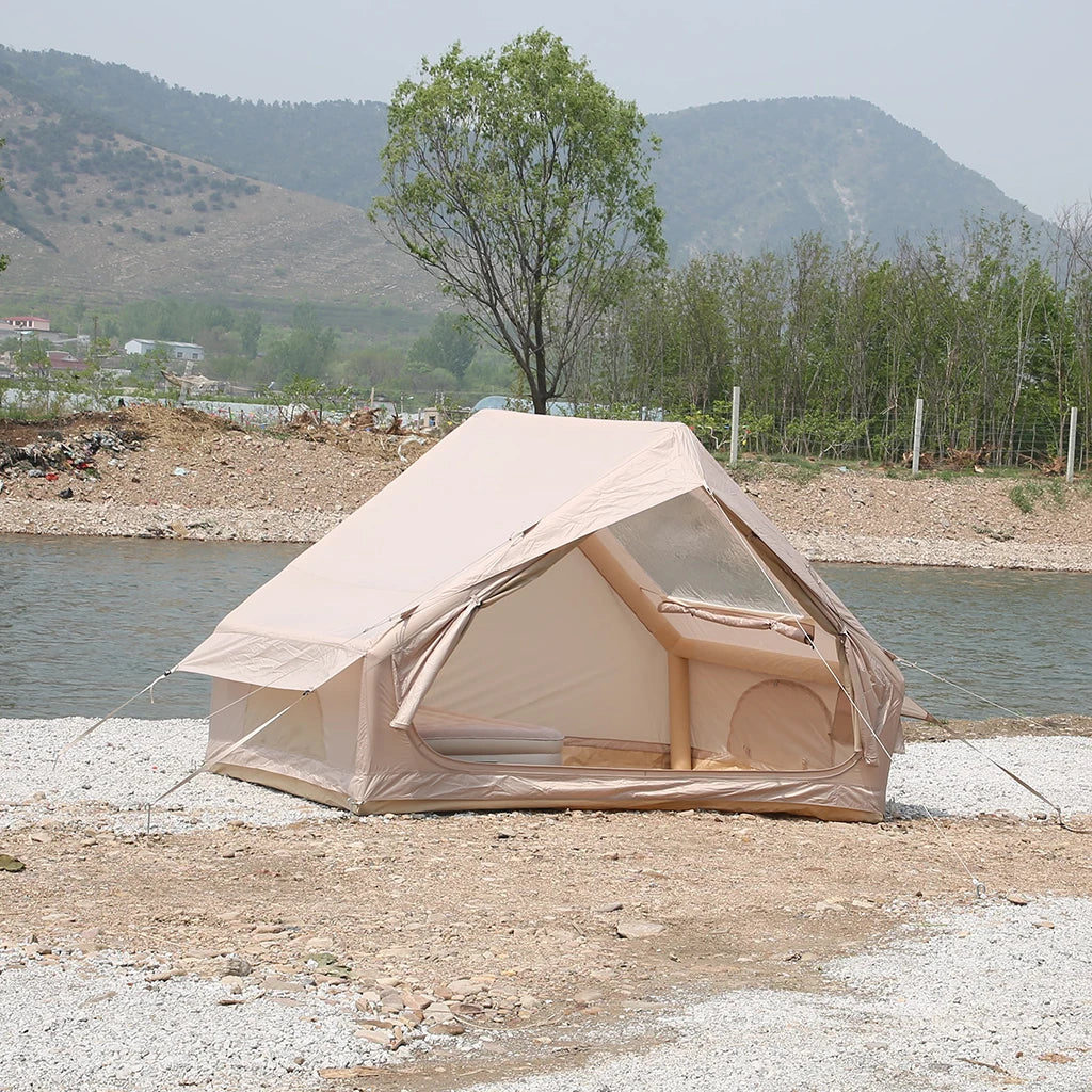Large Skylight Inflatable Tent for 3-4 Persons, Waterproof Oxford Fabric, Quick Setup, UV-Resistant, Portable for Camping and Outdoor Activities