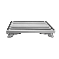 VTX-0890021 Aluminum RV Step Stool Adjustable Height Folding Platform Non-Slip Rubber Feet Supports up to 1500lbs Patio Garden