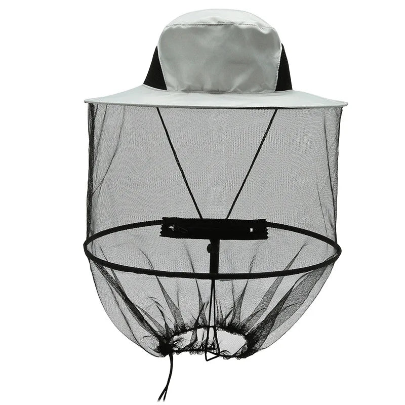 UV Protection Quick Dry Breathable Cotton Sun Hat with Mesh Hood Veil for Outdoor Activities