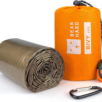 VTX-2283557 Outdoor Waterproof Camping Sleeping Bags Ultralight Bivy Sack Thermal Mylar Aluminum Foil Bag Drawstring Hiking Travel