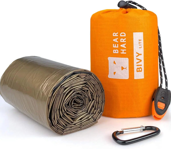 VTX-2283557 Outdoor Waterproof Camping Sleeping Bags Ultralight Bivy Sack Thermal Mylar Aluminum Foil Bag Drawstring Hiking Travel