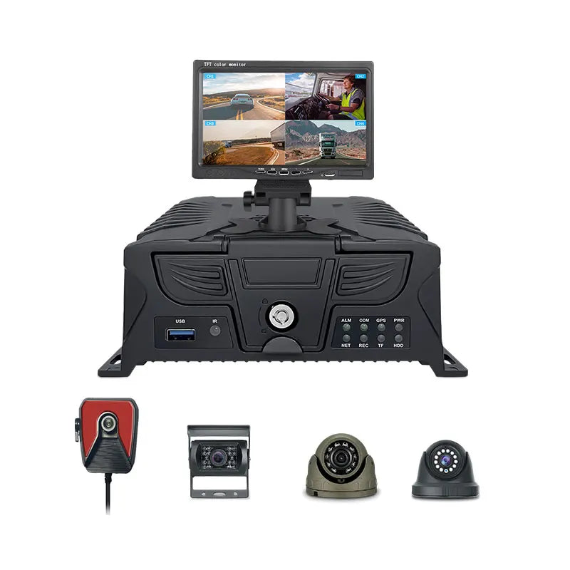 Multifunctional 4-Channel HD Video Recorder with GPS and WiFi for Truck Fleet Management