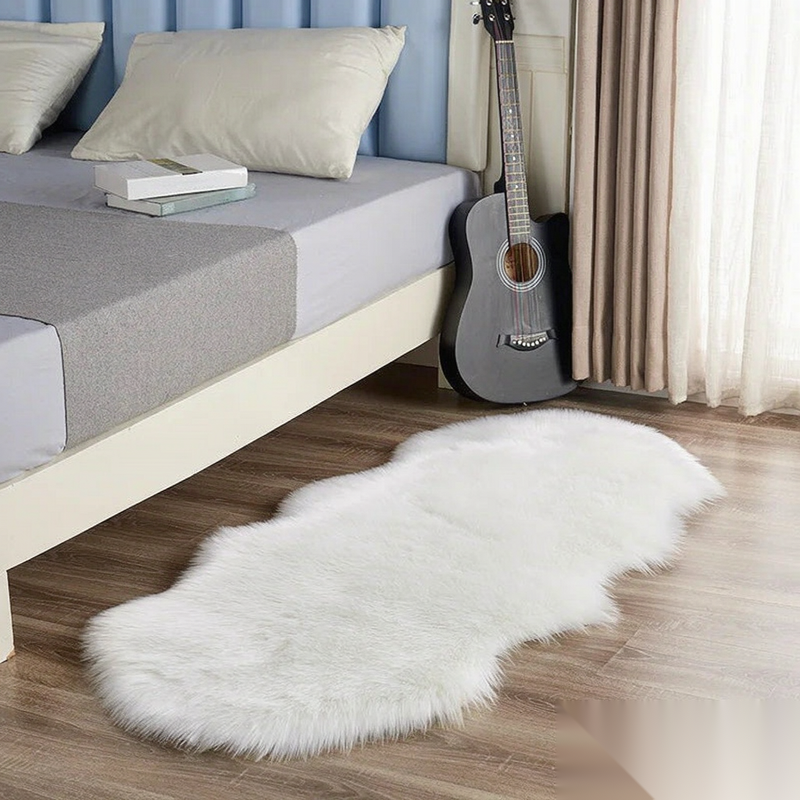 Plush Carpet Imitation Sheepskin Bedroom Wool Sofa Cushion B