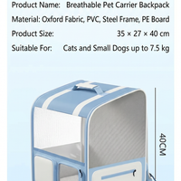 VTX-4598181 Breathable Oxford Zipper Pet Carrier Backpack Large Capacity Portable Outdoor Travel Cats Small Dogs Home Decor