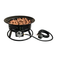 VTX-1938597 Portable Outdoor Propane Gas Fire Pit Lid & Carry Kit Manual Ignition Heating Steel Home Decor Gifting Patio Garden