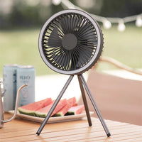 Outdoor Camping Fan Tripod Portable Tent Ceiling Fan Light